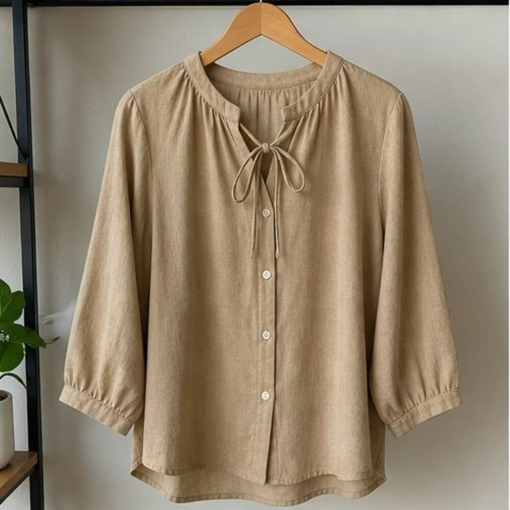 Camel Wrap Blouse